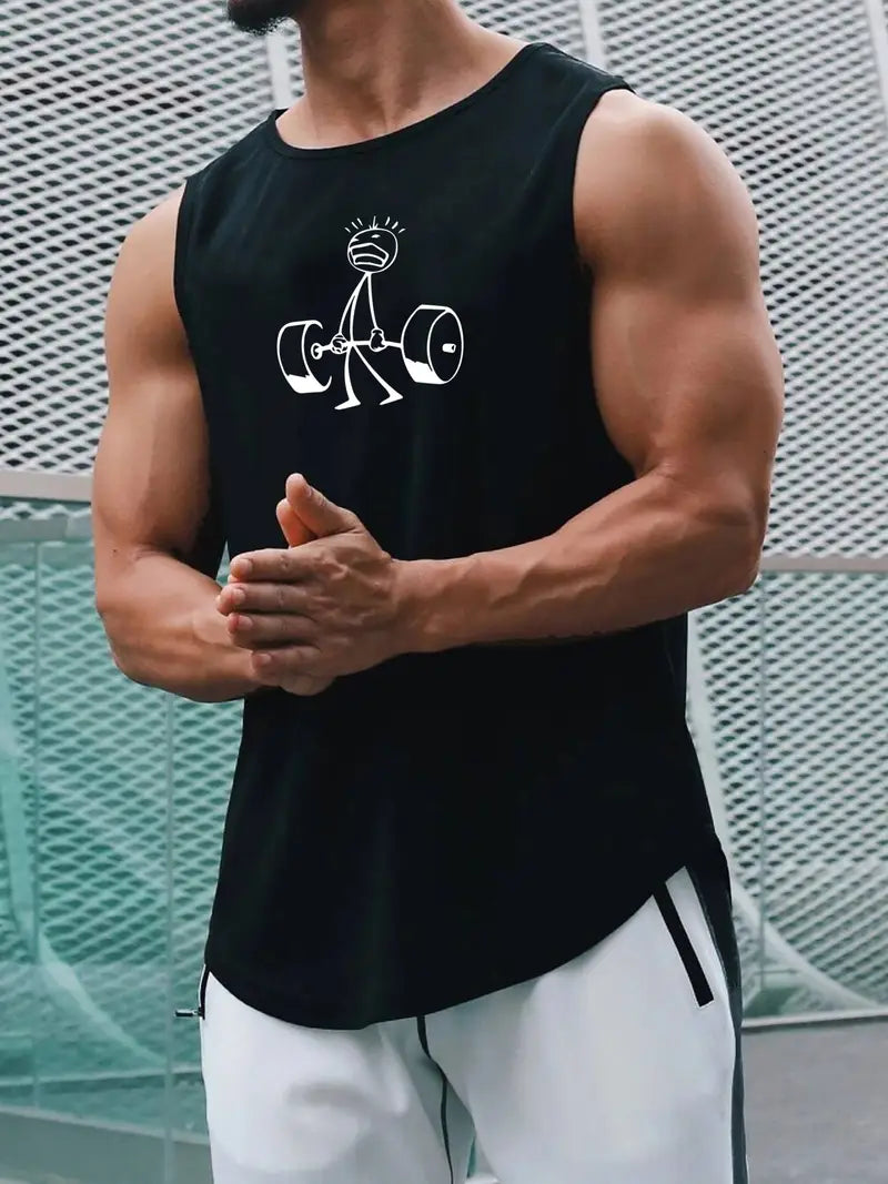 Men’s Summer Sleeveless Muscle Tank – Breathable, Quick-Dry Sports Vest