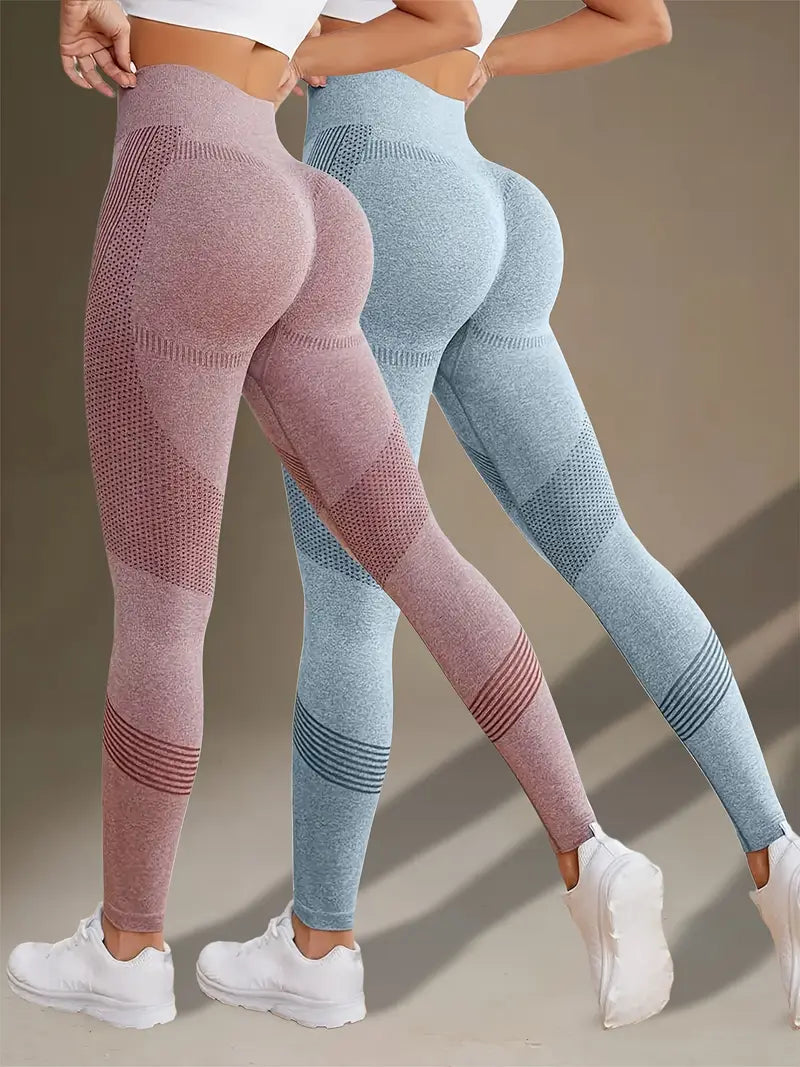 2-Pack High-Waisted Fitness & Yoga Leggings – Tummy Control & Stretchy Fit
