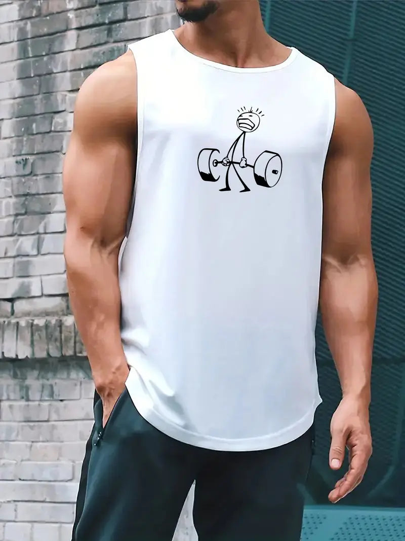 Men’s Summer Sleeveless Muscle Tank – Breathable, Quick-Dry Sports Vest