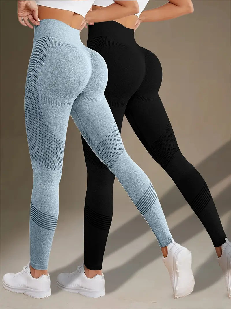 2-Pack High-Waisted Fitness & Yoga Leggings – Tummy Control & Stretchy Fit