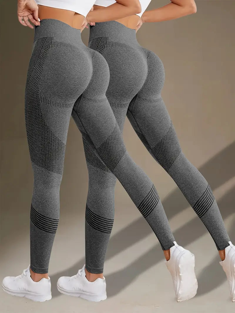 2-Pack High-Waisted Fitness & Yoga Leggings – Tummy Control & Stretchy Fit